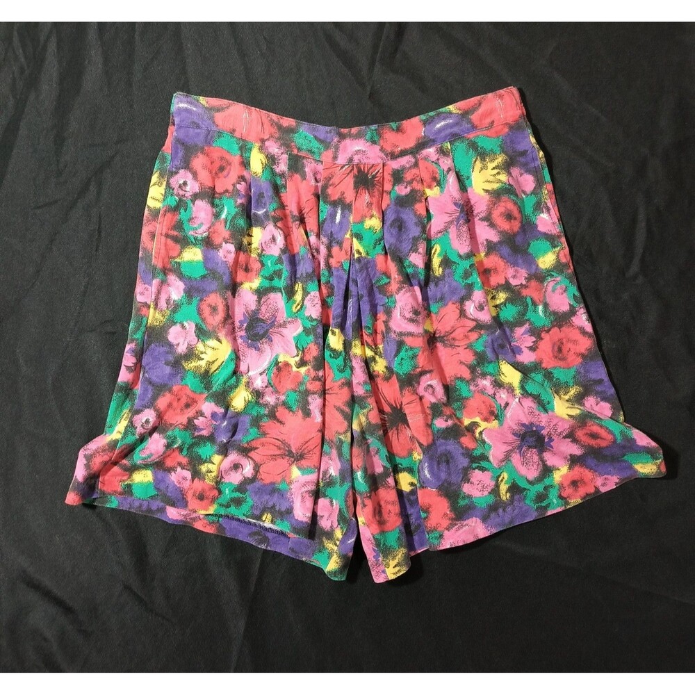 Vintage Enchante Sport Women’s Size 10 Multicolor Floral High Rise Shorts